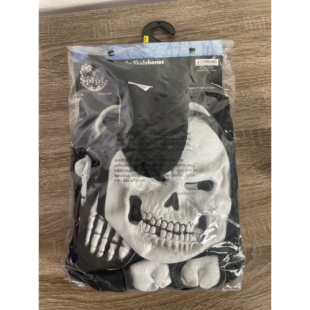 Spirit Halloween Totally Skelebones Kids Skeleton Costume Medium 8-10 3D Bones - Picture 3 of 8